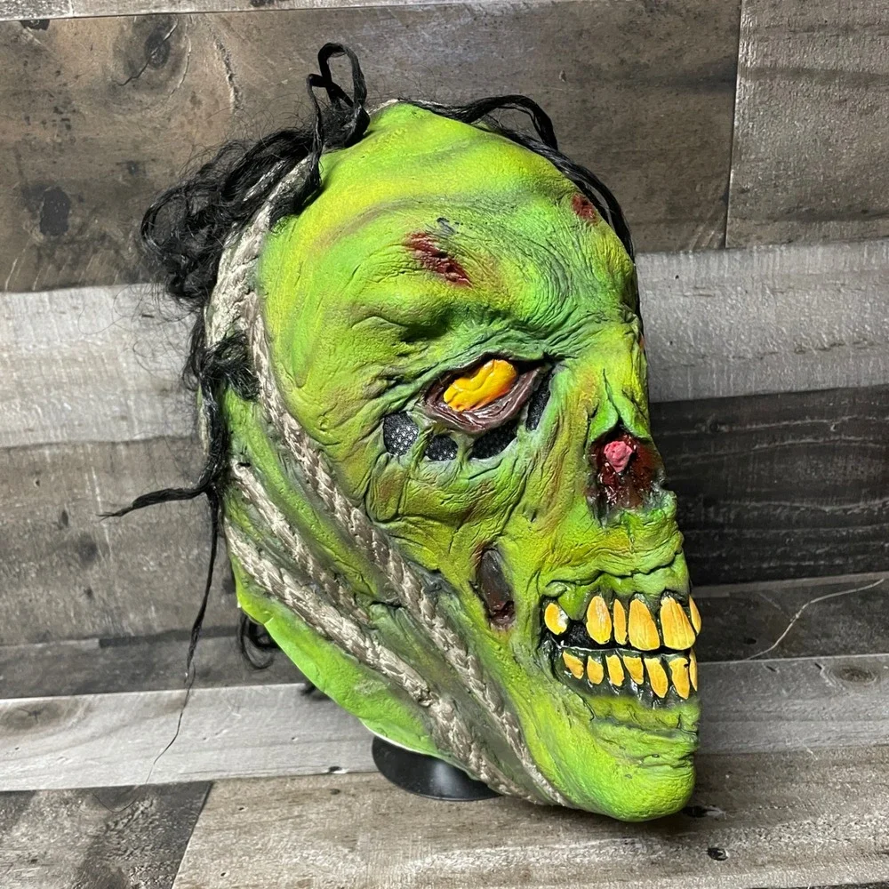Don Post Studios Green Gary Zombie Mask Famous Monsters Halloween Prop